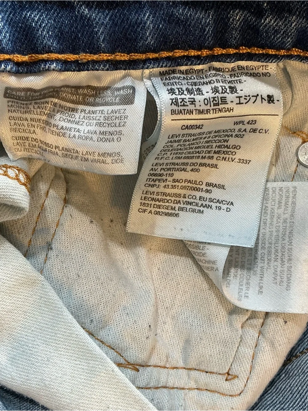 Levi’s 505 Men’s W36 L30 Regular Straight Jeans Medium Wash Distressed